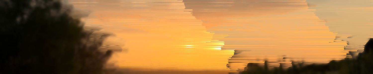 Distorted image of a sunset over a beach